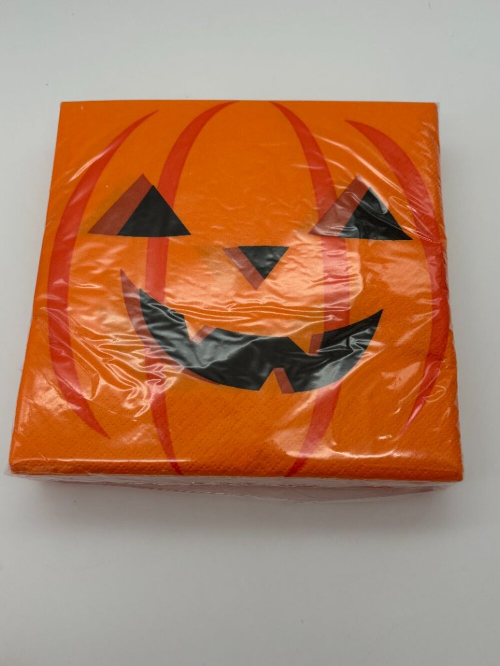 Way To Celebrate Halloween Orange Pumpkin Disposable Napkins, 45 Count NEW